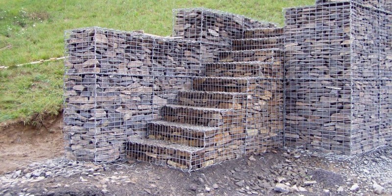 gabion schody